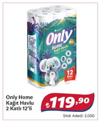 Only Home Kağıt Havlu 2 Katlı 12'Li