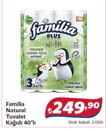 Familia Natural Tuvalet Kağıdı 40'Lı