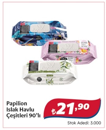 Papilion Islak Havlu Çeşitleri 90'Lı