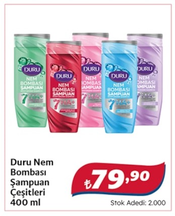Duru Nem Bombası Şampuan Çeşitleri 400 Ml