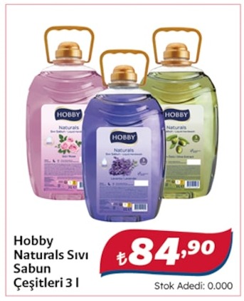 Hobby Naturals Sıvı Sabun Çeşitleri 3 L