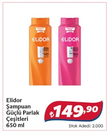 Elidor Şampuan Güçlü Parlak Çeşitleri 650 Ml