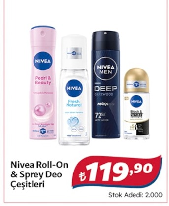 Nivea Roll-On & Sprey Deo Çeşitleri
