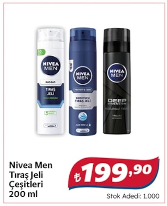 Nivea Men Tıraş Jeli Çeşitleri 200 Ml