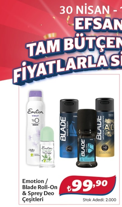 Emotion / Blade Roll-On & Sprey Deo Çeşitleri