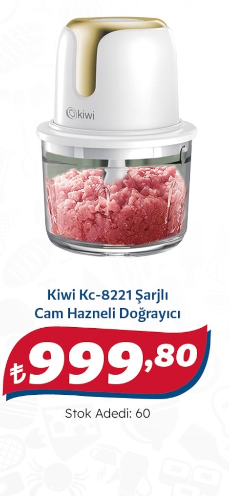 Kiwi Kc-8221 Sarjli Cam Hazneli Dograyici