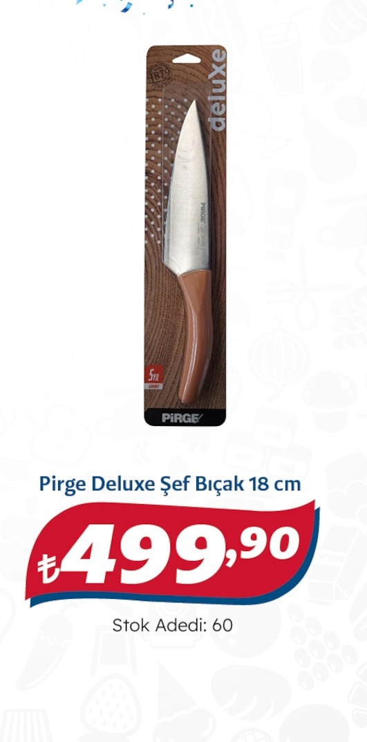 Pirge Deluxe Sef Bicak 18 Cm