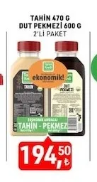 Tarım Kredi Tahin 470 G Dut Pekmezi 600 G 2'Li Paket