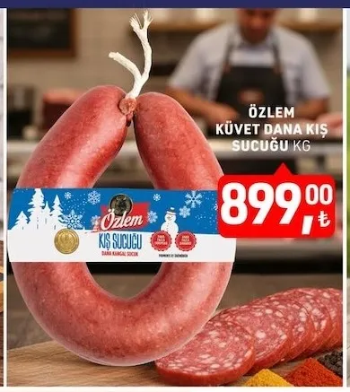 Özlem Kuver Dana Kiş Sucuğu Kg