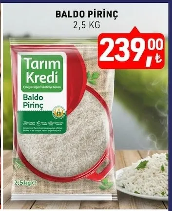 Tarim Kredi̇ Baldo Pi̇Ri̇Nç 2,5 Kg