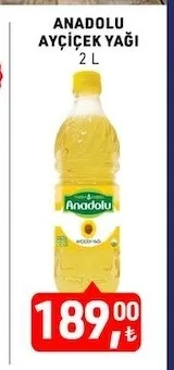 Anadolu Ayçi̇Çek Yaği 2 L