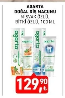 Agarta Doğal Di̇Ş Macunu Misvak Özlü, Bi̇Tki̇ Özlü, 100 Ml