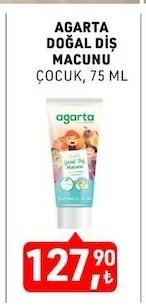 Agarta Doğal Di̇Ş Macunu Çocuk, 75 Ml