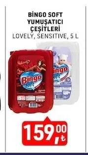 Bi̇Ngo Soft Yumuşatici Çeşi̇Tleri̇ Lovely, Sensitive, 5 L