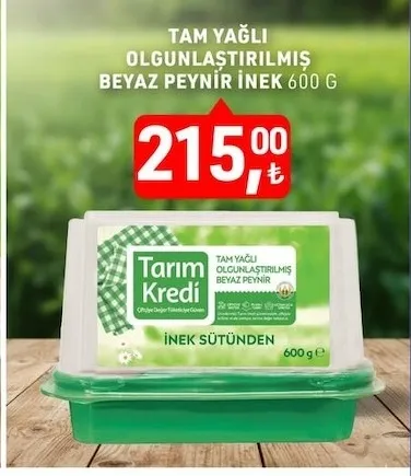 Tarım Kredi Tam Yağlı Olgunlaştırılmış Beyaz Peynir İnek 600 G
