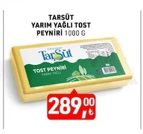 Tarsüt Yarım Yağlı Tost Peyniri 1000 G