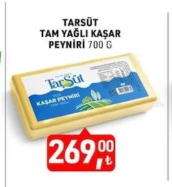 Tarsüt Tam Yağlı Kaşar Peyniri 700 G