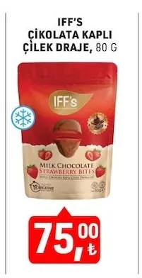 Iff'S Çikolata Kapli Çilek Draje, 80 G