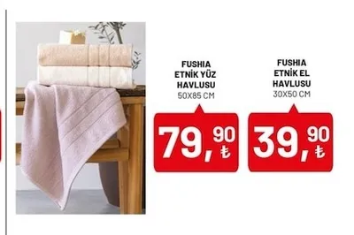 Fushia Etnik Yüz Havlusu 50X85 Cm