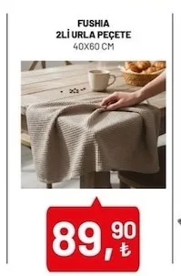 Fushia 2'Li Urla Peçete 40X60 Cm