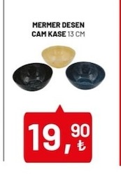 Mermer Desen Cam Kase 13 Cm