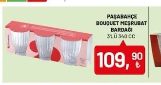 Paşabahçe Bouquet Meşrubat Bardağı 3'Lü 340 Cc
