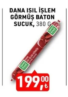 Dana Isil İşlem Görmüş Baton Sucuk, 380 G
