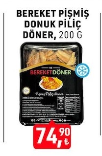 Bereket Pişmiş Donuk Piliç Döner 200 G