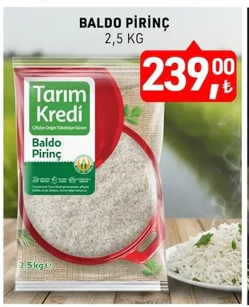 Tarım Kredi Baldo Pirinç 2,5 Kg