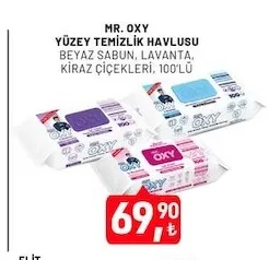 Mr. Oxy Yüzey Temizlik Havlusu 100'Lü