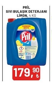 Pril Sıvı Bulaşık Deterjanı Limon 4 Kg