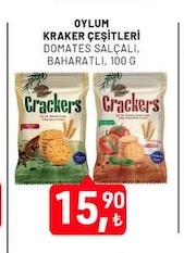 Oylum Kraker Çeşitleri Domates Salçalı, Baharatlı. 100 G