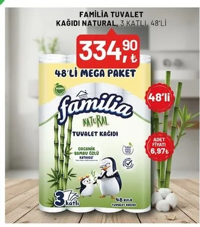 Familia Tuvalet Kağidi Natural 48'Li