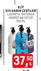 Elit Sıvı Sabun Çeşitleri Lavanta, Okyanus Hindistan Cevizi 750 Ml