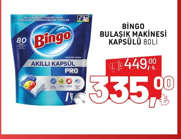 Bingo Bulaşık Makinesi Kapsülü 80'Li