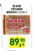 Ülker Pötibör Bisküvi 4X200 G