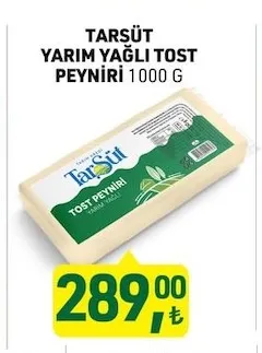 Tarsüt Yarim Yağli Tost Peyniri 1000 G