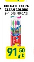 Colgate Extra Clean Colors 2+1 Diş Firçasi