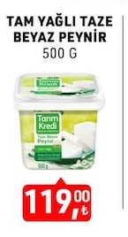 Tarım Kredi Tam Yağlı Taze Beyaz Peynir 500 G