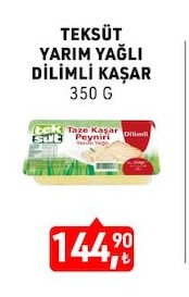 Teksüt Yarım Yağlı Dilimli Kaşar 350 G