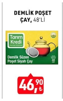 Tarım Kredi Demlik Poşet Çay 48'Li