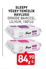Sleepy Yüzey Temizlik Havlusu Orkide Bahçesi Lilyum 100'Lü