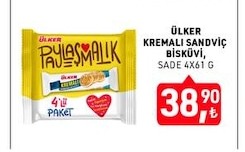 Ülker Kremali Sandviç Bisküvi 4X61 G