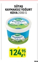Sütaş Kaymaksız Yoğurt Kova 2000 G