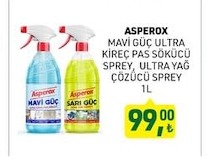 Asperox Mavi Güç Ultra Kireç Pas Sökücü Sprey, Ultra Yağ Çözücü Sprey 1 L
