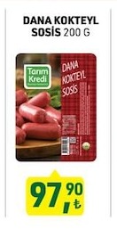Tanım Kredi Dana Kokteyl Sosis 200 G