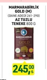 Marmarabirlik Gold Az Tuzlu Teneke 800 G