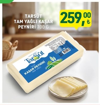 Tarsüt Tam Yağlı Kaşar Peyniri 700 G