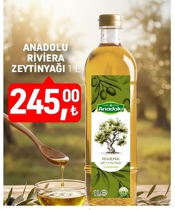 Anadolu Riviera Zeytinyağı 1 L