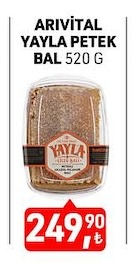 Arivital Yayla Petek Bal 520 G